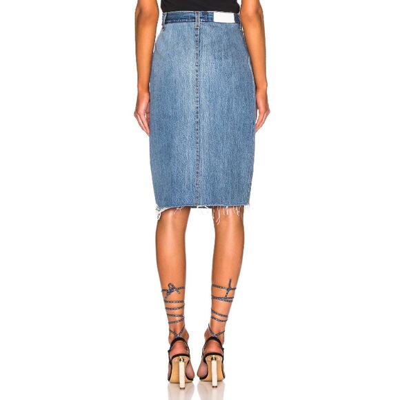 RE/DONE Levi’s Long Indigo Denim Skirt Size 23 NEW NWT! - Picture 8 of 10